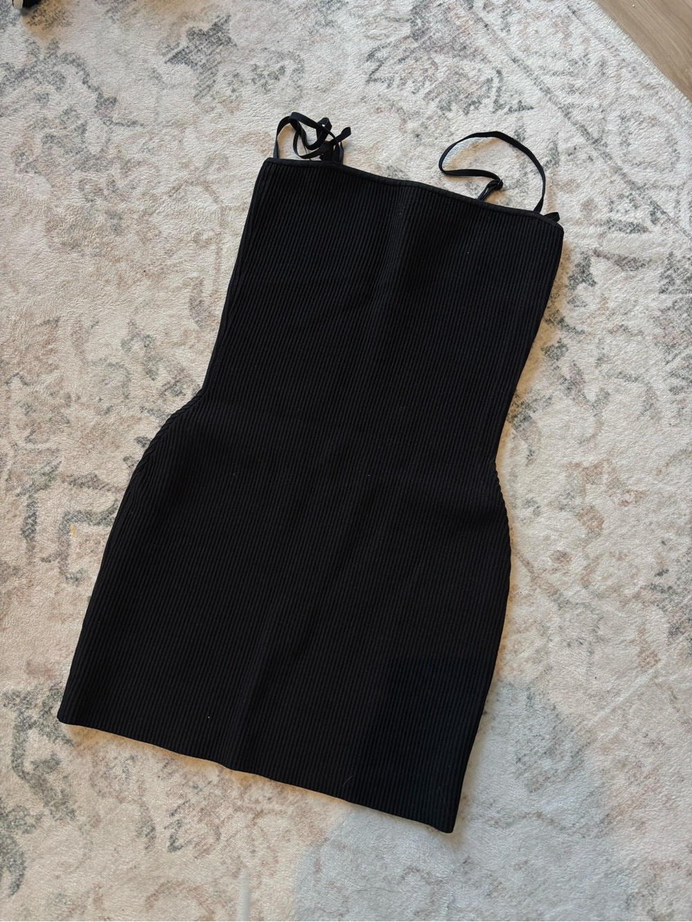 Aritzia Babaton Slim Ribbed Cami Dress - Black - Picture 2 of 4
